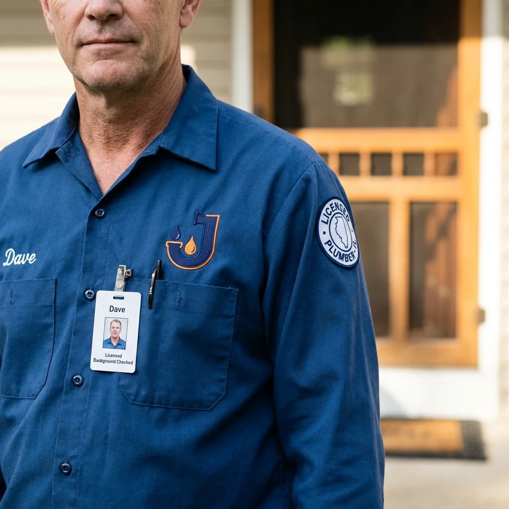 Licensed plumber showing ID badge in Thornwood, NY