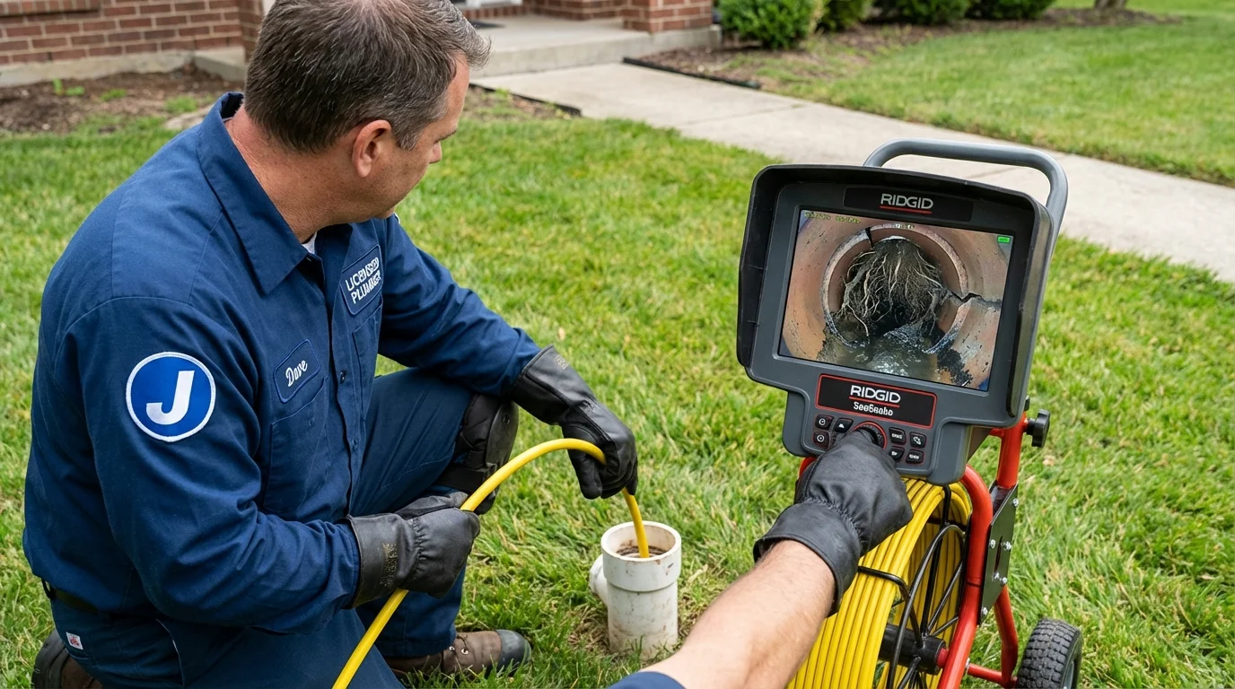 Sewer camera inspection being performed by Johns Plumbing LLC in Thornwood